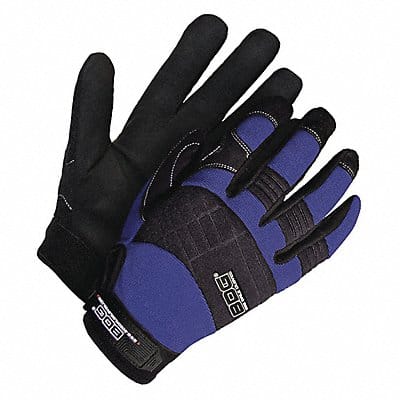 Mechanics Gloves Black/Blue Slip-On S