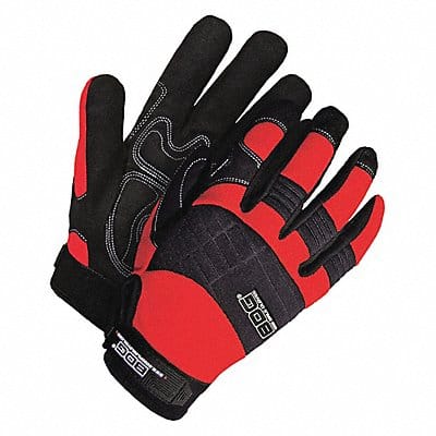 Mechanics Gloves Black/Red Slip-On L