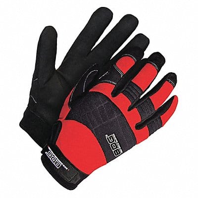 Mechanics Gloves Black/Red Slip-On L