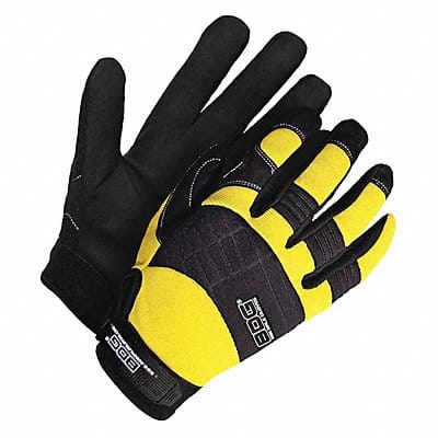 Gloves Black/Yellow Slip-On S