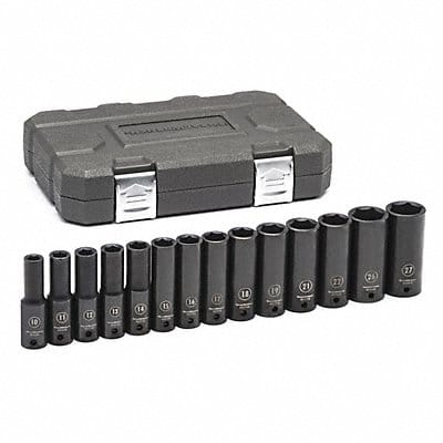 Impact Socket Set Metric 1/2 D 17pcs.