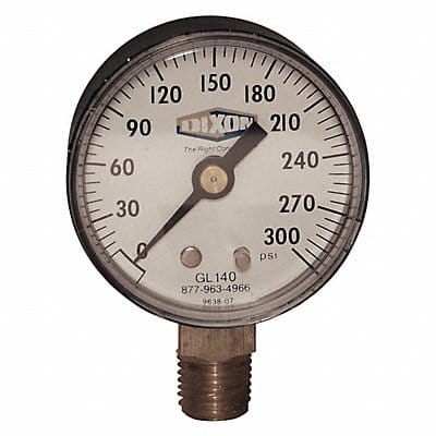 ABS Dry Gauge 1/4 0-100psi 2 Face