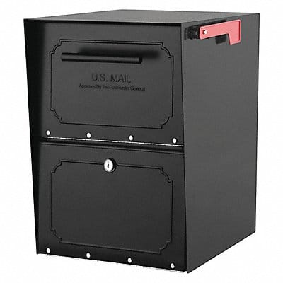 Mailbox 1 Door Black 18-35/64 H