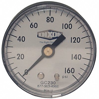 ABS Dry Gauge 1/4 Back Mount 0-160psi