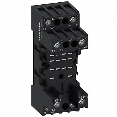 Relay Socket PlugIn Screw Clamp Black