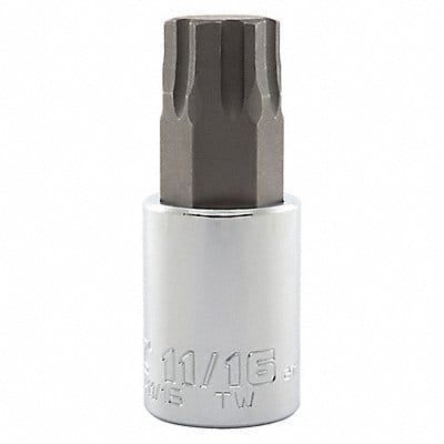 Socket Bit Steel 1/2 in TpSz 11/16 in