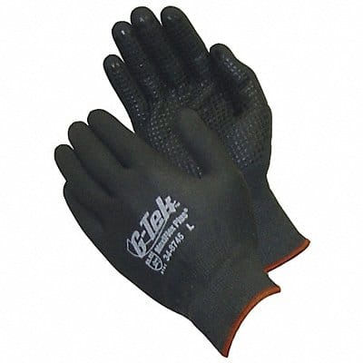 Coated Gloves XL Black Nylon PK12