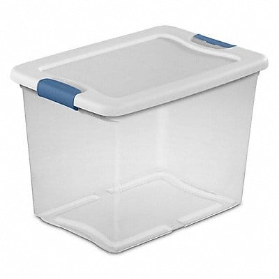 Storage Tote Clear/White Polypropylene