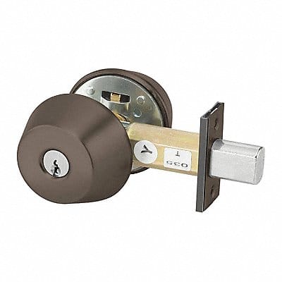 Deadbolt Cylindrical Dark Bronze Finish