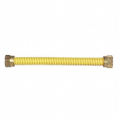 Gas Connector Hose 1/2 Dia Yellow