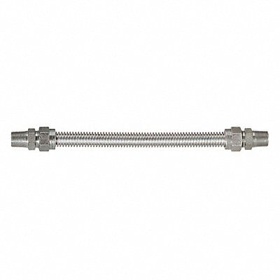 Gas Connector Hose 3/8 Dia Silver