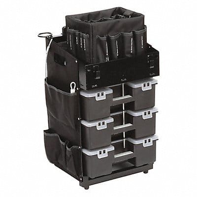 Black Light Duty Tool Utility Cart