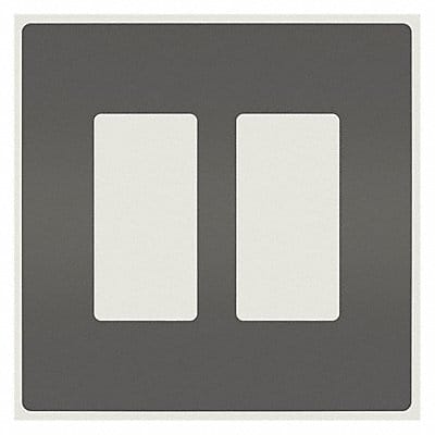 Rocker Wall Plate Smooth Plastic Black