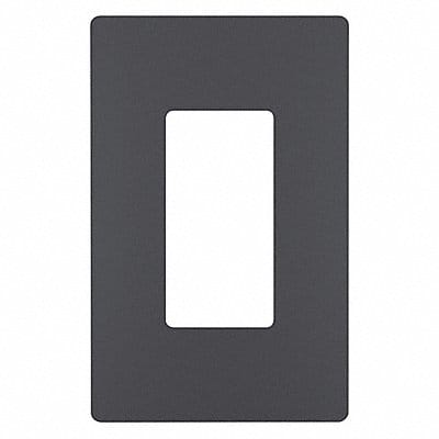 Rocker Wall Plate Smooth Plastic Gray