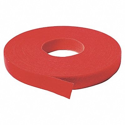 Hook-and-Loop Cable Tie Roll 75 ft Red