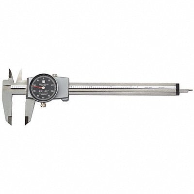 Dial Caliper 6 In 0.001 In Grad Black