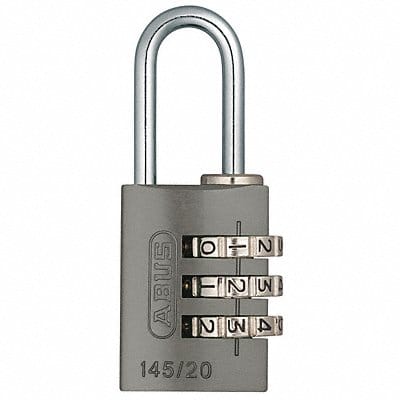 Combination Padlock 1 1/8in Rectgle Blck