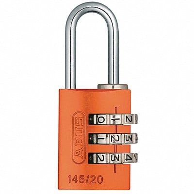 Combination Padlock 1 1/8in Rectgle Orge