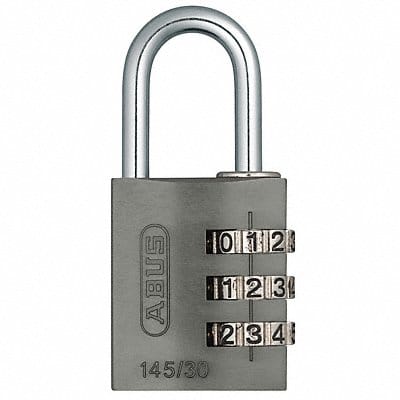 Combination Padlock 1 3/8in Rectgle Blck