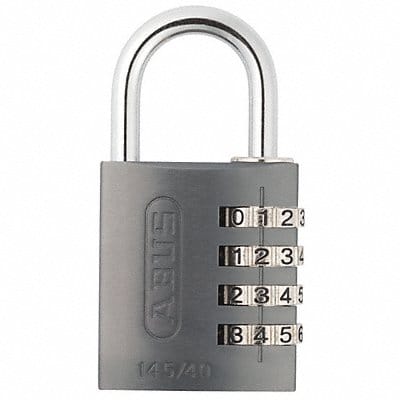 Combination Padlock 1 4/5in Rectgle Blck