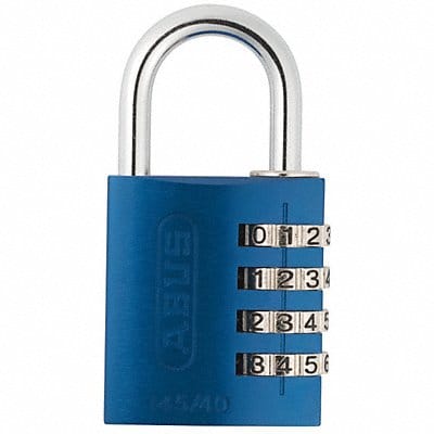 Combination Padlock 1 4/5in Rectgle Blue