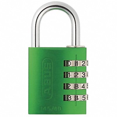 Combination Padlock 1 4/5in Rectgle Grn