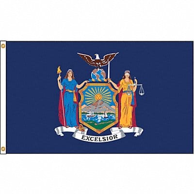 D3772 New York Flag 5x8 Ft Nylon