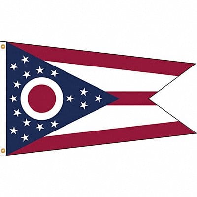 D3771 Ohio Flag 4x6 Ft Nylon