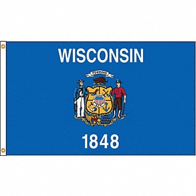 D3771 Wisconsin Flag 4x6 Ft Nylon