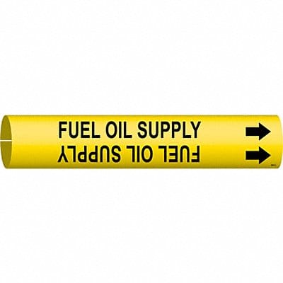 Pipe Marker Fuel Oil Supply 13/16in H