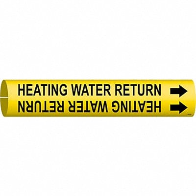 Pipe Marker Heating Water Return 7/8in H