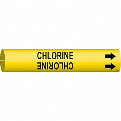 Pipe Marker Chlorine 13/16 in H 4/5 in W