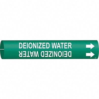 Pipe Marker Deionized Water 2 13/16in H