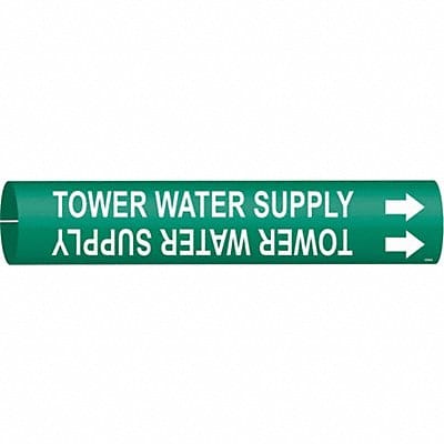 Pipe Marker Tower Water Supply 13/16in H