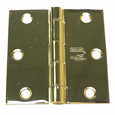 Template Hinge Removable Bright Brass