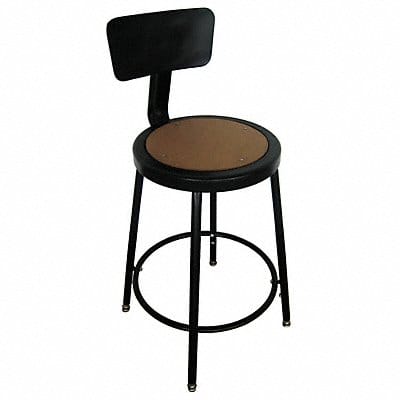 Round Stool 4 Legs Black 37 H