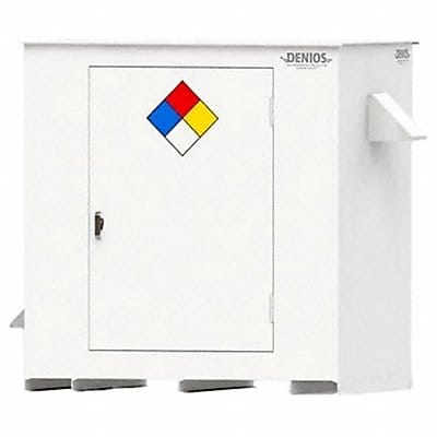 Storage Building 6x55 gal Cap White