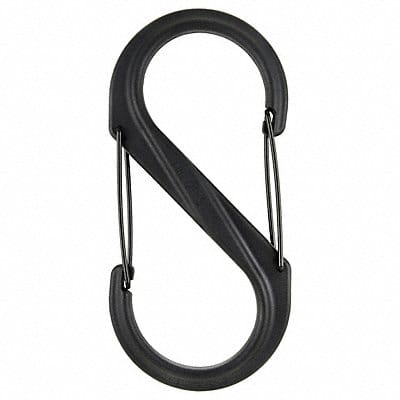 Carabiner Clip 10-3/8 in Plastic Black