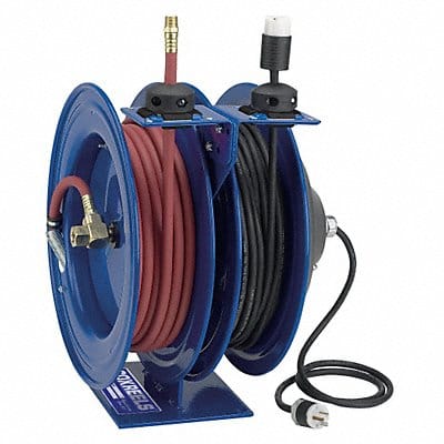 Dual Hose Reel Spring 3/8 in MNPT 50 ft