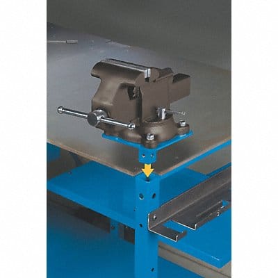 Vise and Vise Mount 7 in W 14 in D