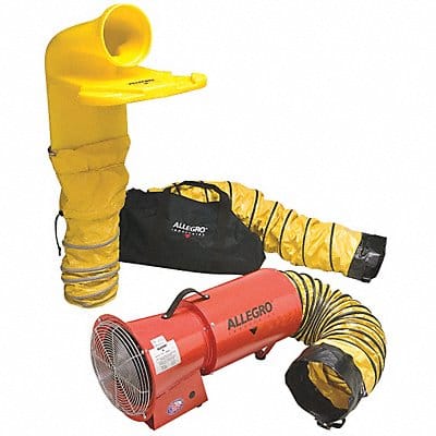 Confined Space Fan Kit Orange 13 5/8 W