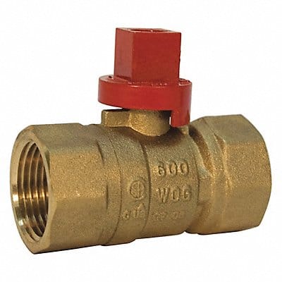 Brass Gas Ball Valve Inline FNPT 3/4 in