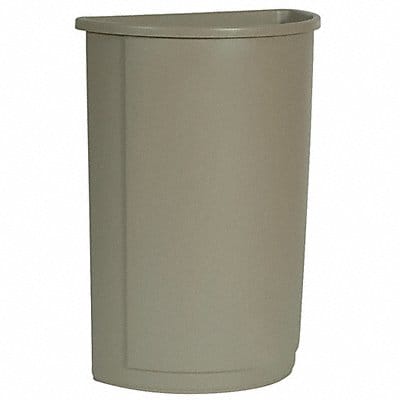 Trash Can Half Round 21 gal Beige