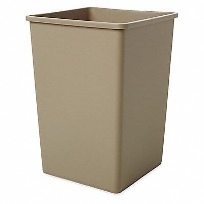 Trash Can Square 35 gal Beige