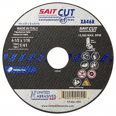 CutOff Wheel STAINLESS 4-1/2 x1/16 x7/8