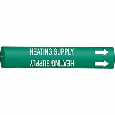 Pipe Marker Heating Supply 10in H 24in W