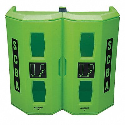 Dual SCBA Storage Cabinet Green