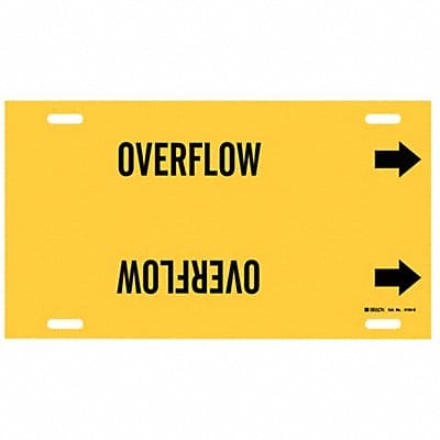 Pipe Marker Overflow 10 in H 24 in W