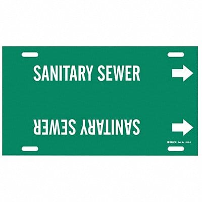 Pipe Marker Sanitary Sewer 10in H 24in W