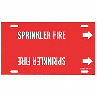 Pipe Marker Sprinkler Fire 8in H 16in W